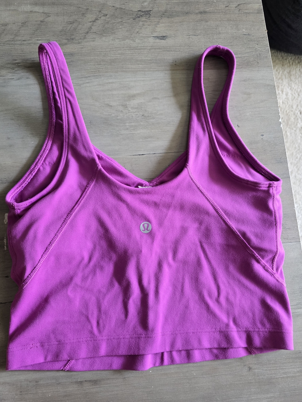 lululemon athletic crop tank in fuchsia